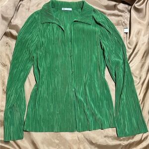 Green Zara Women's Top